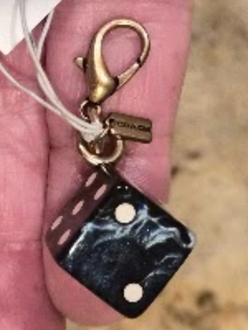 Coach DIY Dice Bag Charm - Blue with white dots - CCX69 - Picture 8 of 8